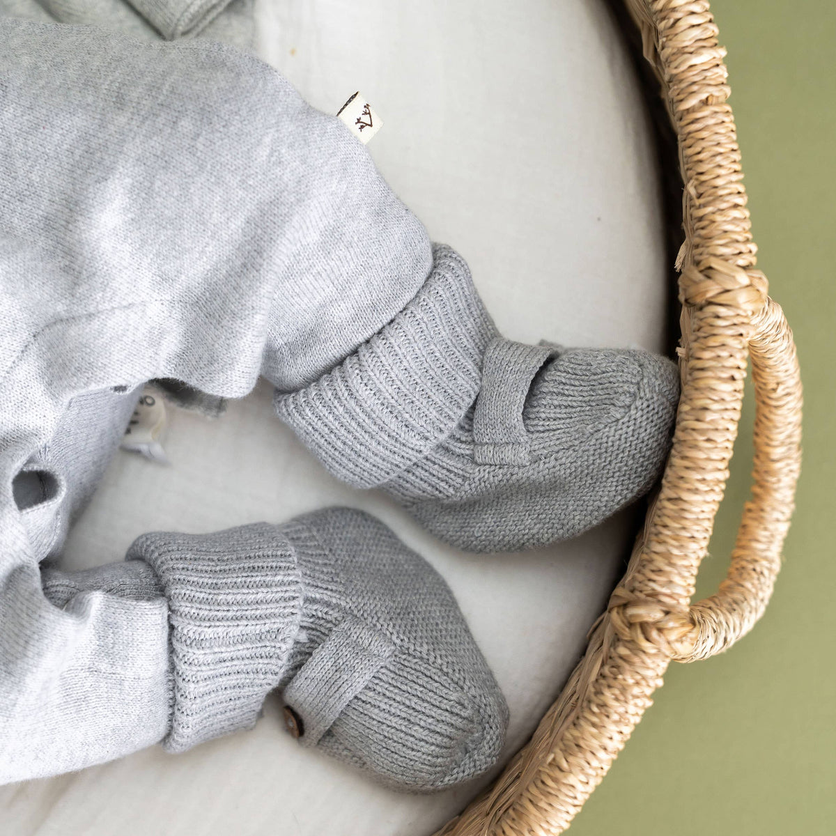 Milan Knit Cozy Baby Booties (Organic Cotton)