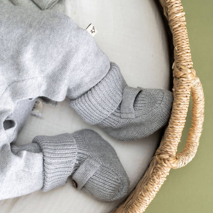 Milan Knit Cozy Baby Booties (Organic Cotton)