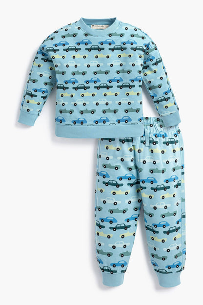 French Terry Sporty Sweatsuit Bundle_Blue Classic Cars