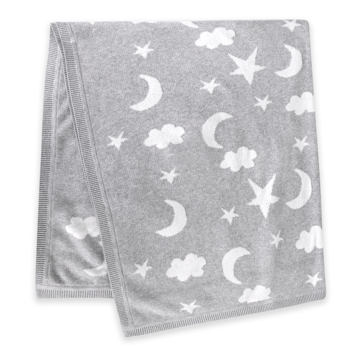 Moon & Stars Dream Organic Baby Jacquard Knit Blanket