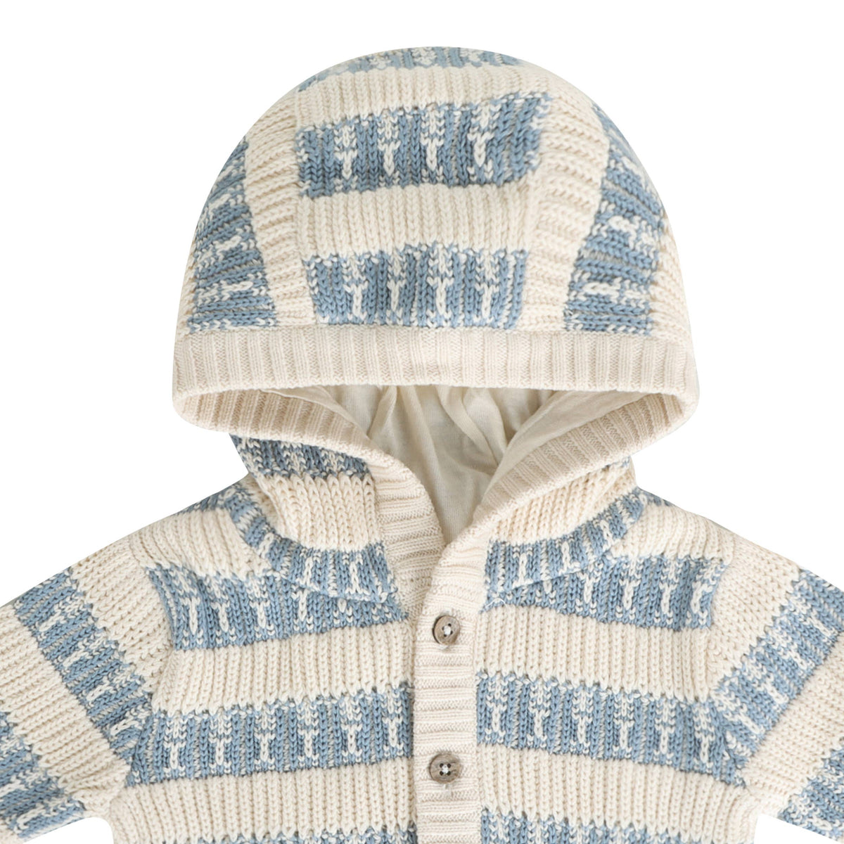 Textured Knit Baby Hooded Jacket - 2 Colors (Organic Cotton)