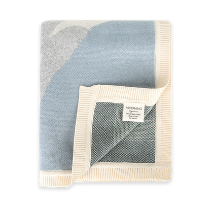 Ski Run - Organic Cotton Jacquard Knit Baby Blanket