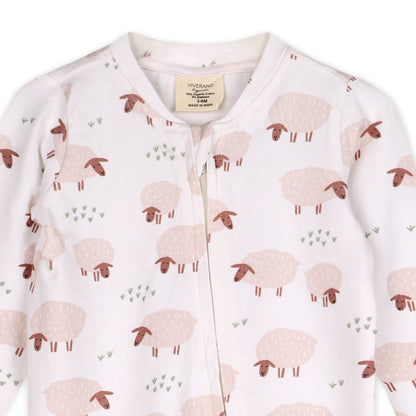 Sheep Zipper Baby Footie (Organic Jersey)