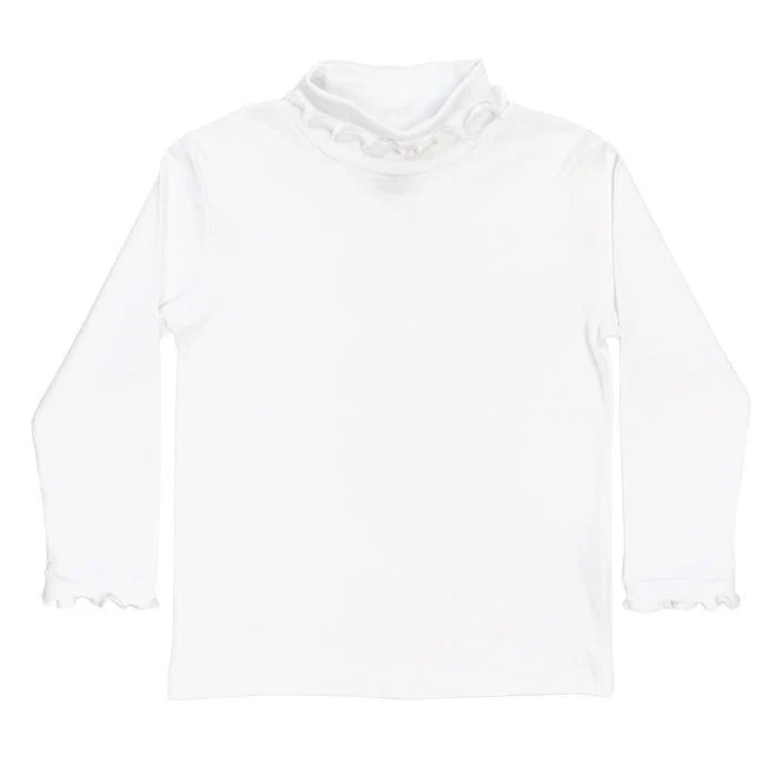Bailey Boys White Knit - Ruffle Turtle Neck