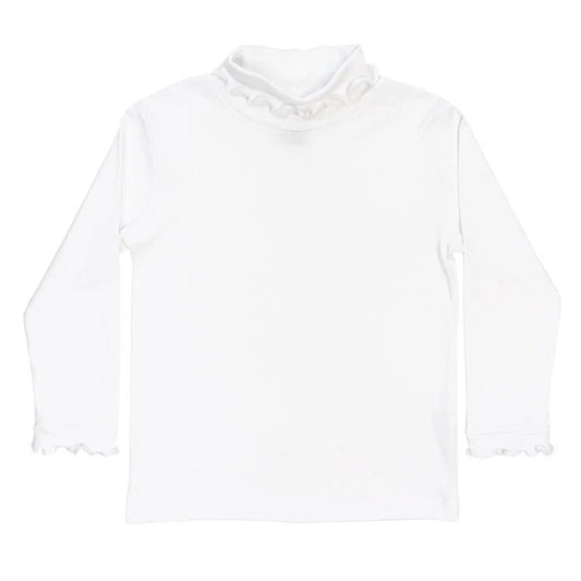 Bailey Boys White Knit - Ruffle Turtle Neck