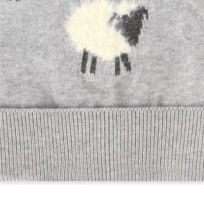 Furry Sheep Knit Round Baby Beanie (Organic Cotton)