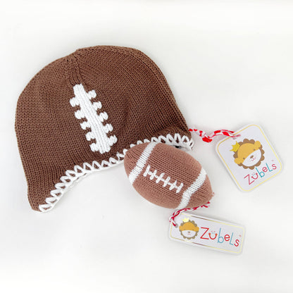 Phil the Football Knit Rattle