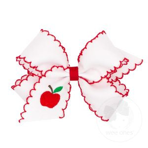 Harvest Embroidered Hair Bow with Moonstitch