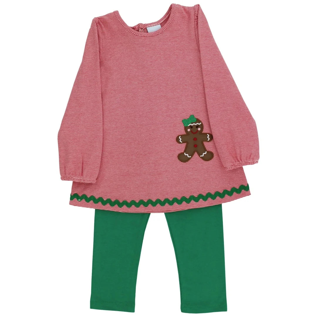 Bailey Boys Jolly Gingerbread Tunic Pant Set