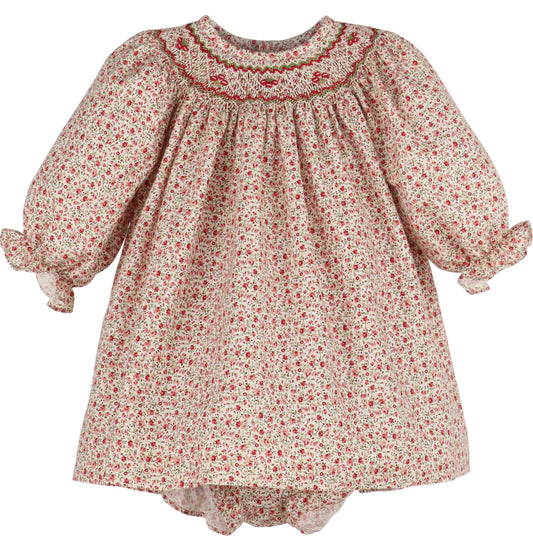 Luli & Me Mulberry Floral Bishop, Red