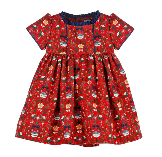 Sophie & Lucus Santa's Sweetheart Dress, Red