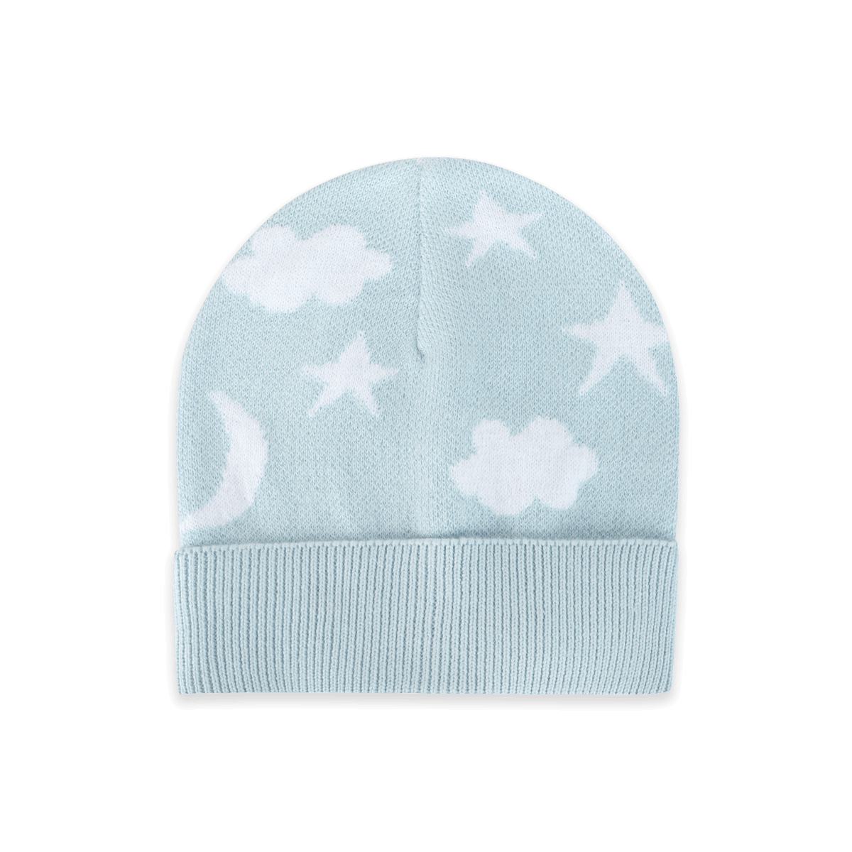 Moon & Stars Dream Knit Round Baby Beanie (Organic Cotton)
