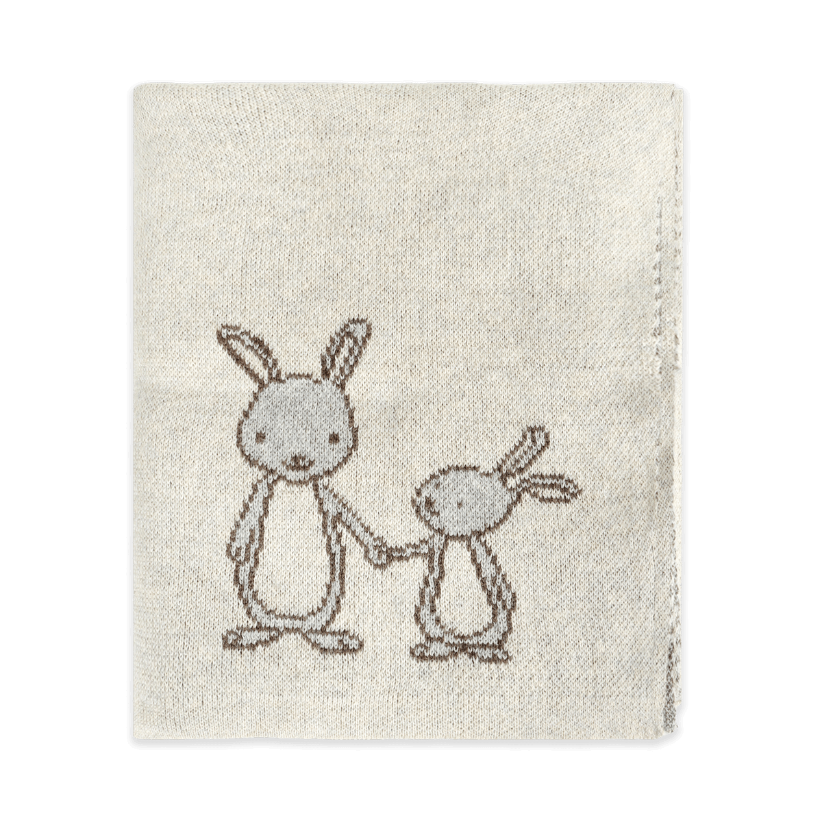 Bunny - Organic Cotton Jacquard Sweater Knit Baby Blanket