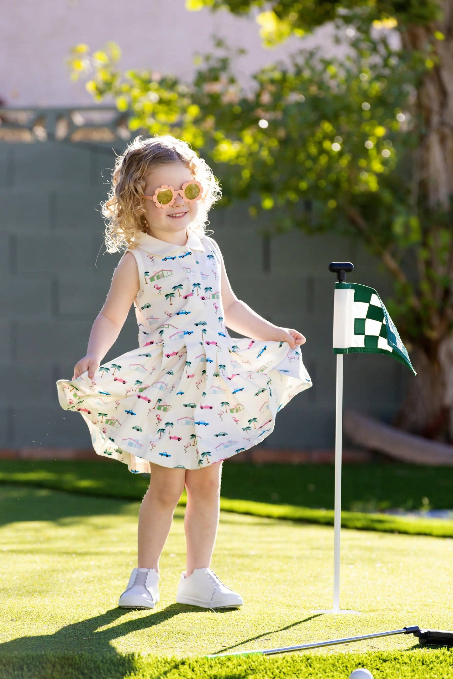 Pleated Tennis Dress_Retro Palm Springs