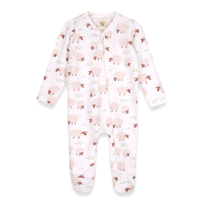 Sheep Zipper Baby Footie (Organic Jersey)