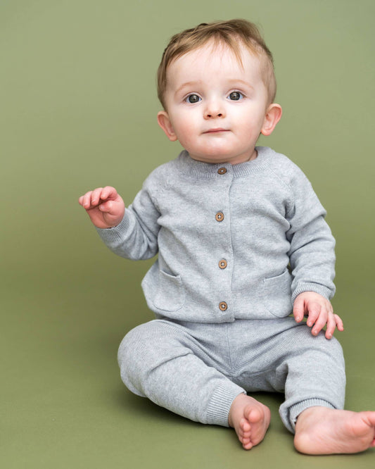 Milan Knit Baby Button Cardigan Sweater (Organic Cotton)