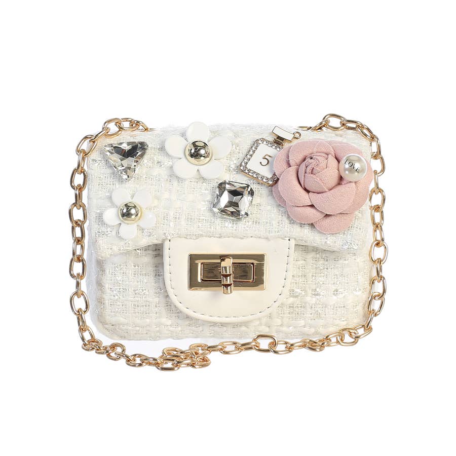 Dear Ellie Mini Tweed Purse with Adorable Charms