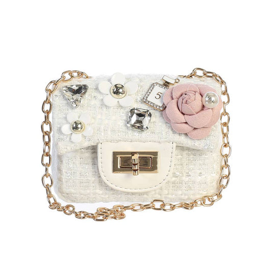 Dear Ellie Mini Tweed Purse with Adorable Charms