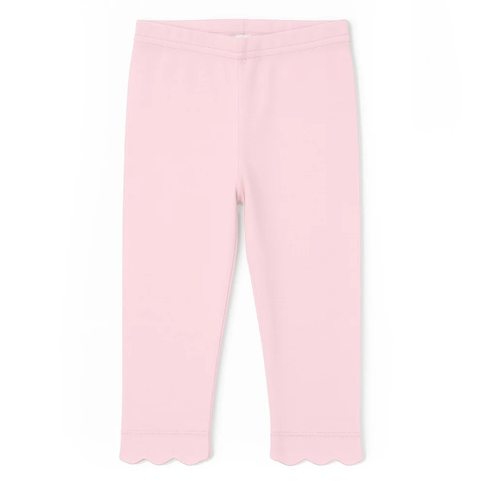 Florence Eiseman Pink Leggings with Scallop Hem
