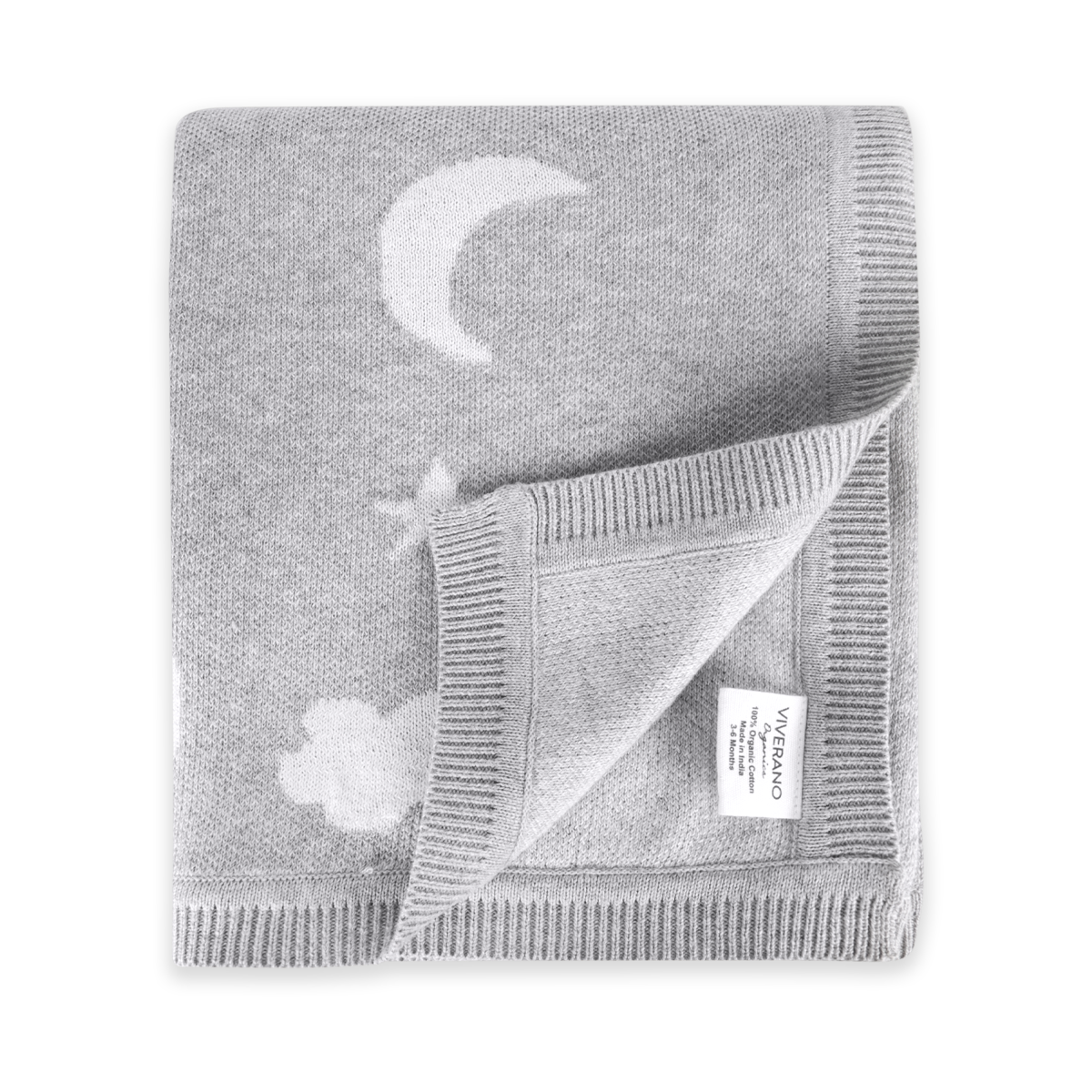 Moon & Stars Dream Organic Baby Jacquard Knit Blanket