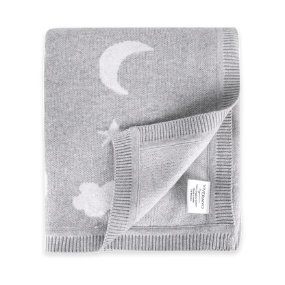 Moon & Stars Dream Organic Baby Jacquard Knit Blanket