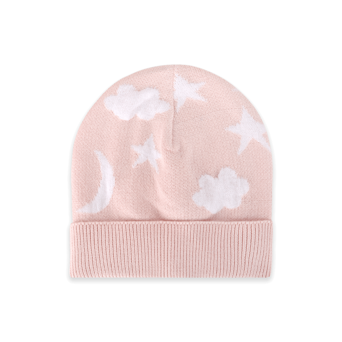 Moon & Stars Dream Knit Round Baby Beanie (Organic Cotton)