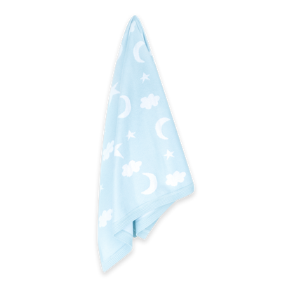 Moon & Stars Dream Organic Baby Jacquard Knit Blanket
