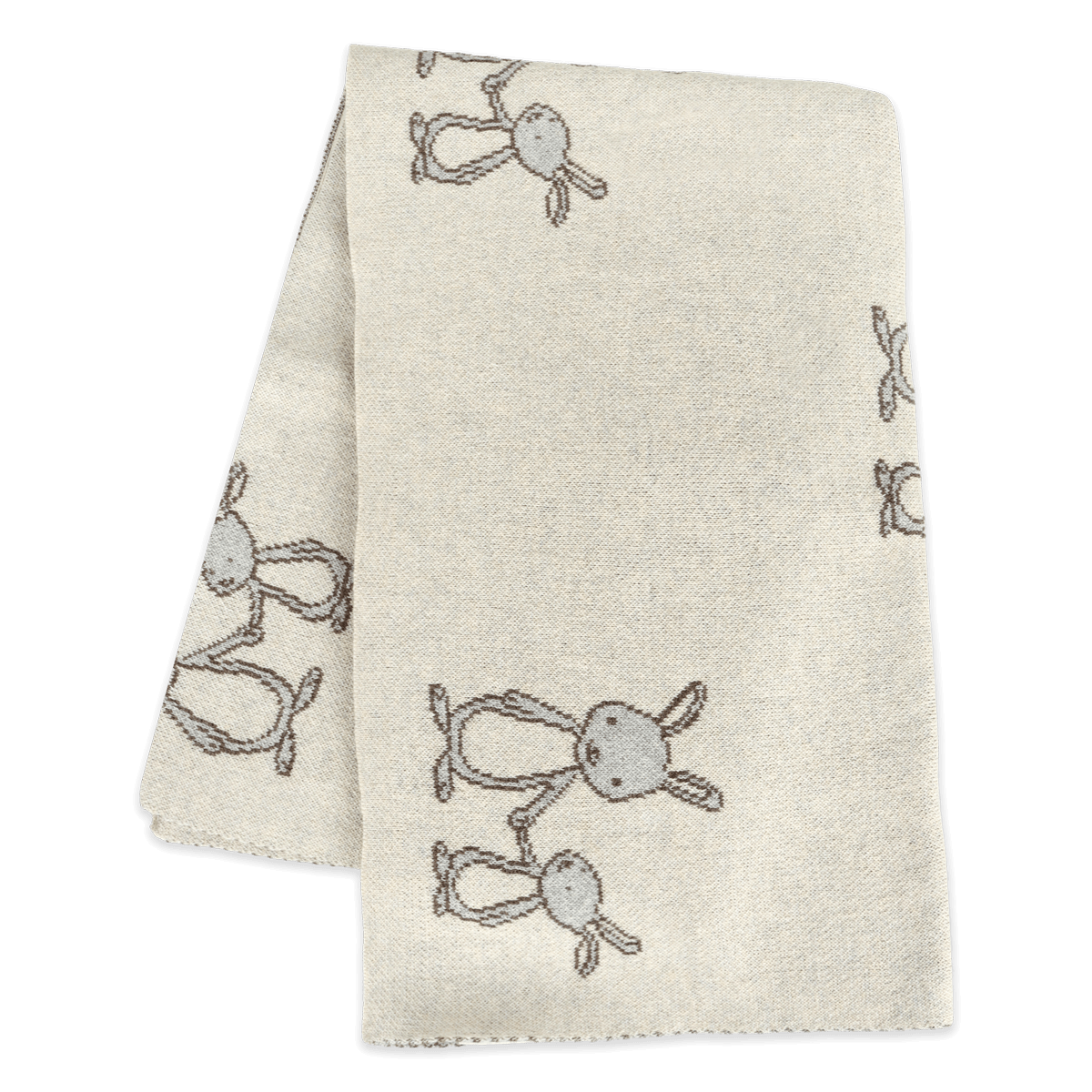Bunny - Organic Cotton Jacquard Sweater Knit Baby Blanket