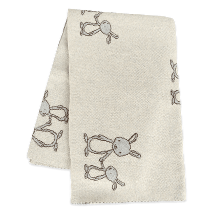 Bunny - Organic Cotton Jacquard Sweater Knit Baby Blanket