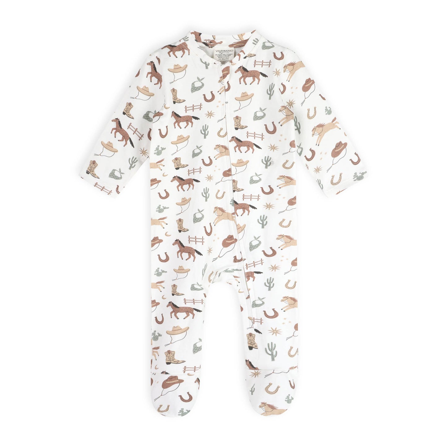 Howdy Horse Baby Footie (Organic Jersey)