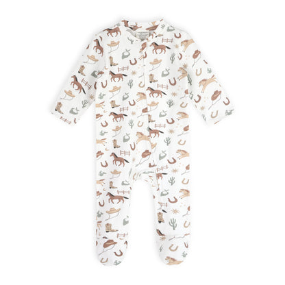 Howdy Horse Baby Footie (Organic Jersey)