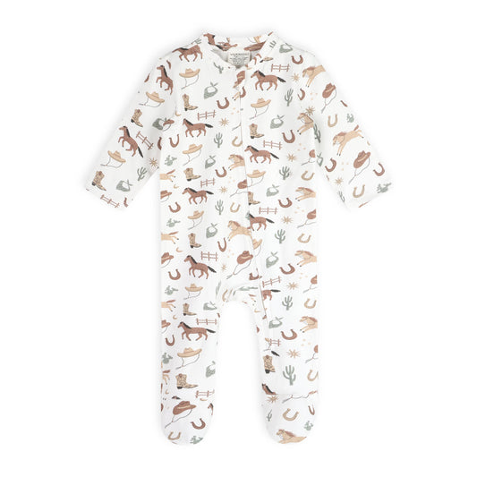 Howdy Horse Baby Footie (Organic Jersey)