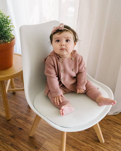 Hooded Double Button Baby Coat Jacket (Organic) 4 Colors