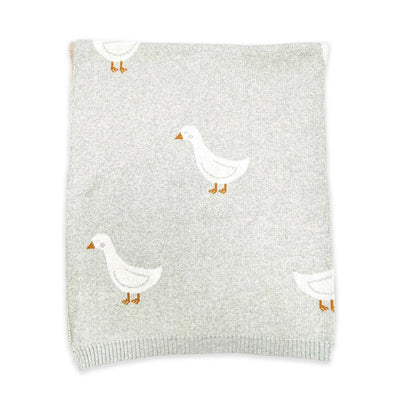 Duck Waddle - Organic Jacquard Knit Baby Blankets