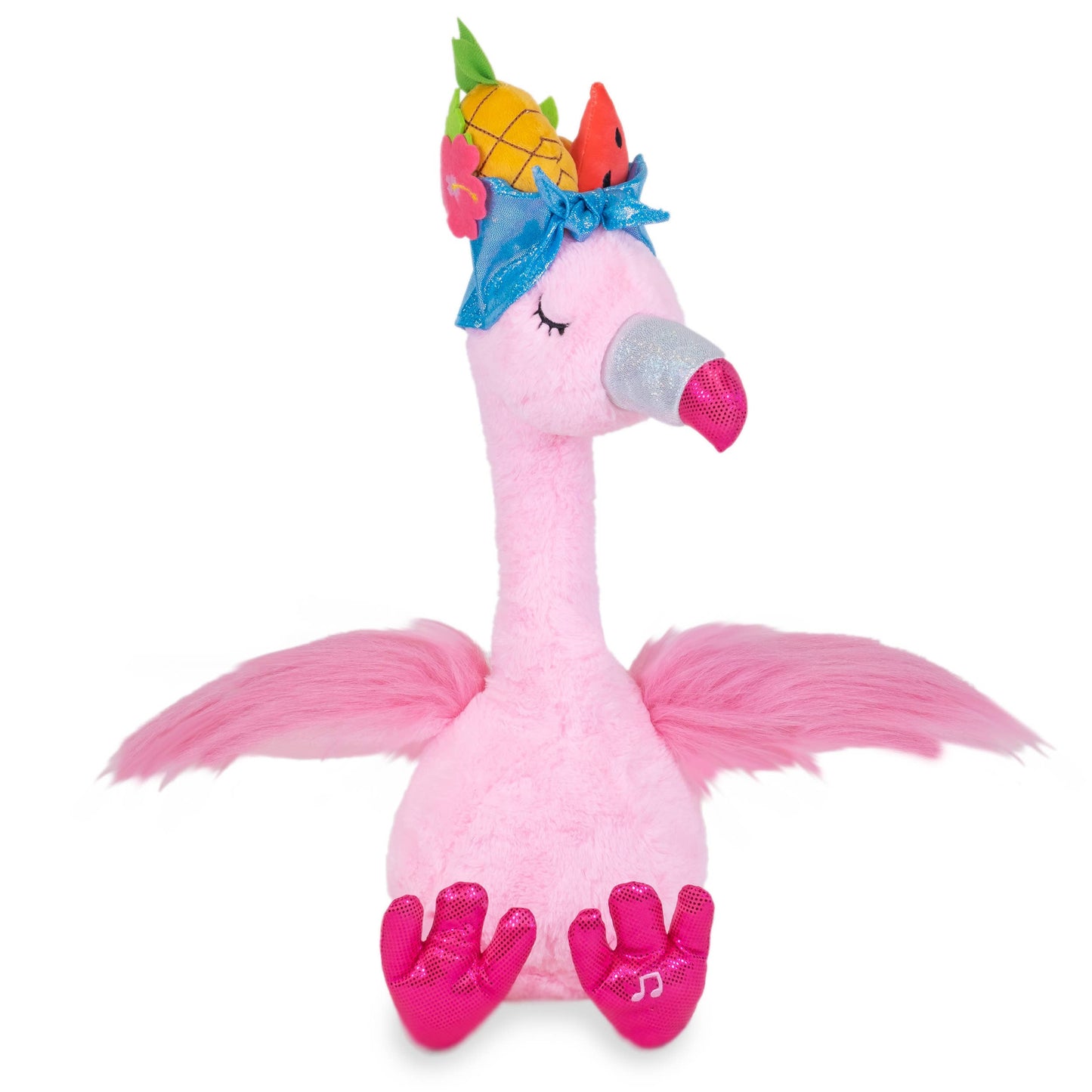 Paradise Penny (Cute Animated Party Pink Flamingo Plush Toy)