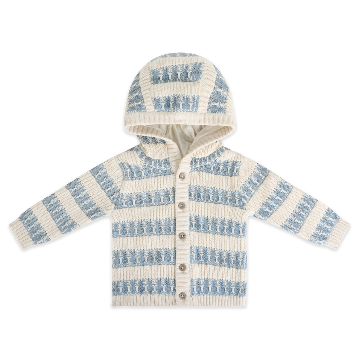 Textured Knit Baby Hooded Jacket - 2 Colors (Organic Cotton)