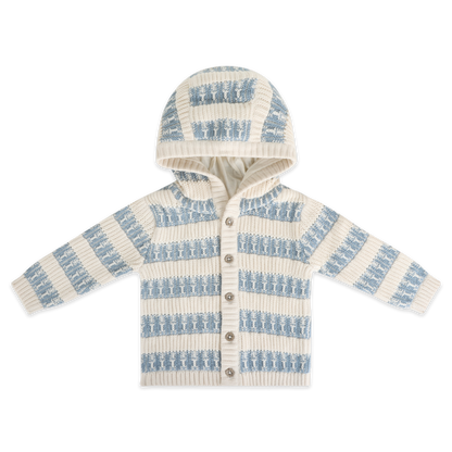 Textured Knit Baby Hooded Jacket - 2 Colors (Organic Cotton)