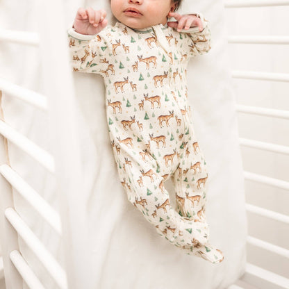 Magnolia Baby Woodland Buck Zip Footie