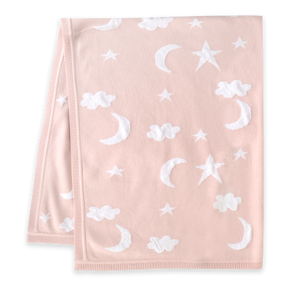 Moon & Stars Dream Organic Baby Jacquard Knit Blanket