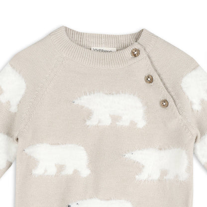 Polar Bear Baby Sweater Pullover & Pants (Organic Cotton)