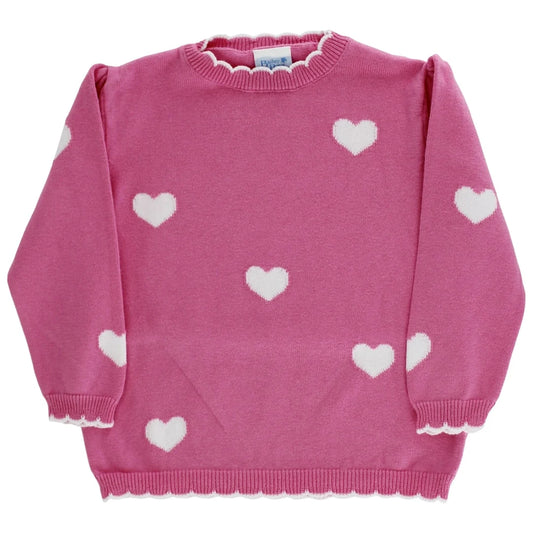 Bailey Boys Crew Neck Sweater - Heart Print
