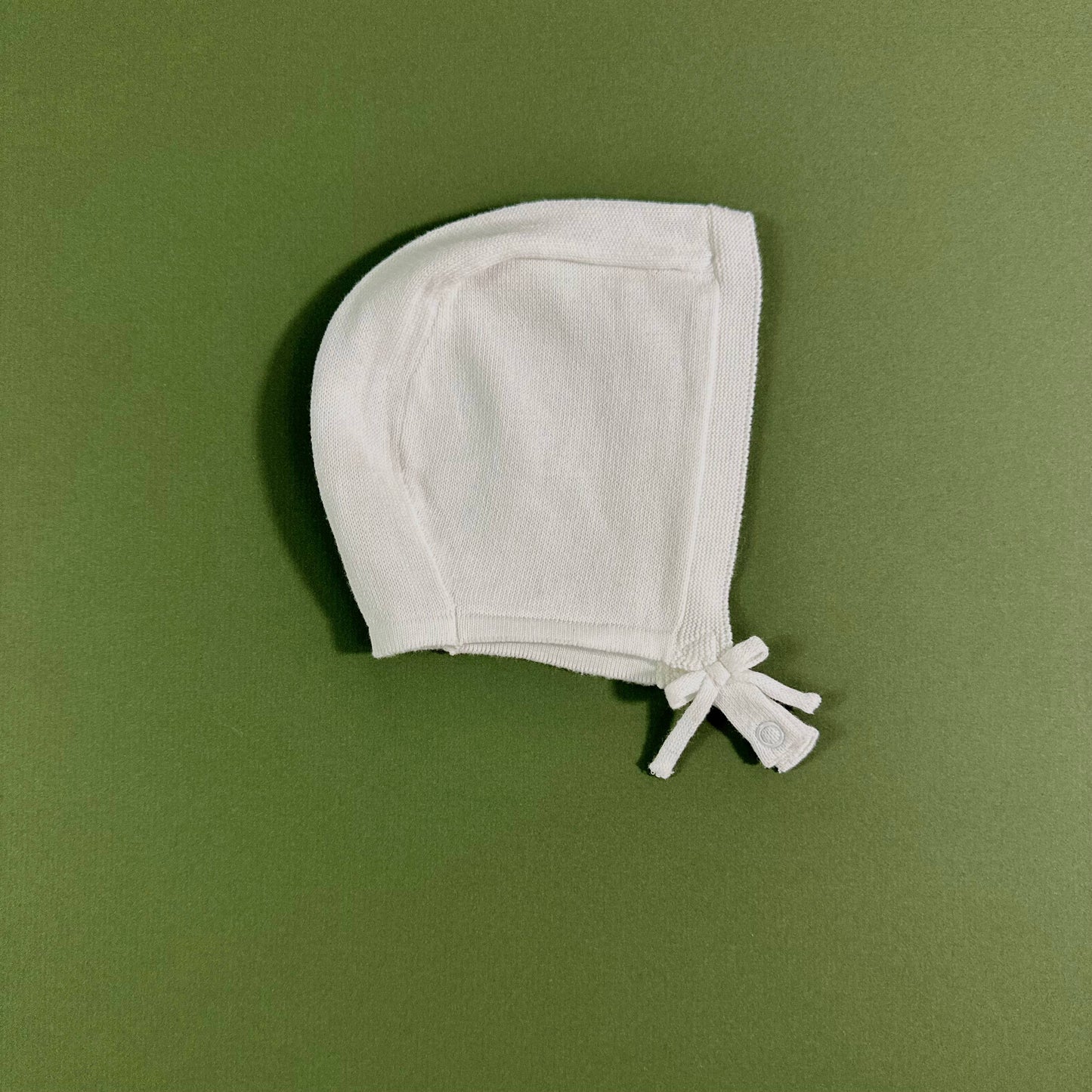 Dove White Pointelle Knit Baby Sleep Gown & Hat 2pc -Organic