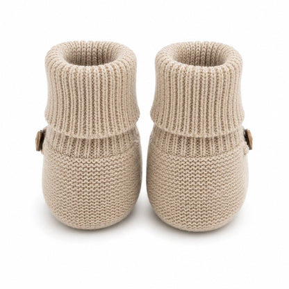 Milan Knit Cozy Baby Booties (Organic Cotton)