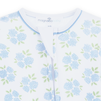 Magnolia Baby Dreamy Hydrangeas Print Zip Footie