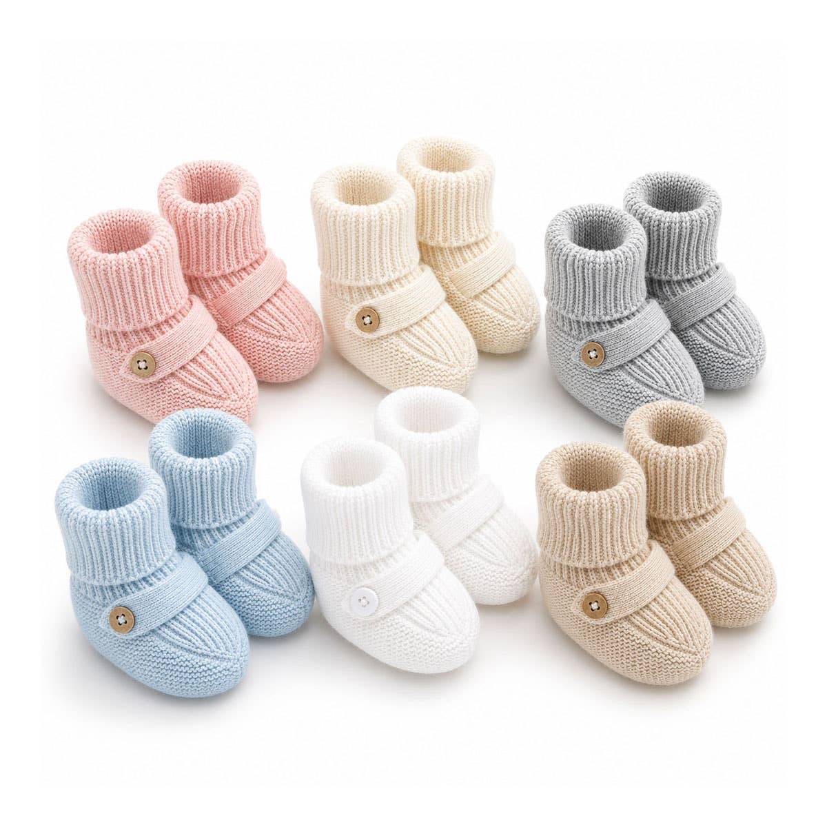 Milan Knit Cozy Baby Booties (Organic Cotton)