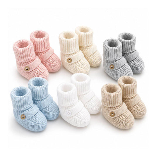 Milan Knit Cozy Baby Booties (Organic Cotton)