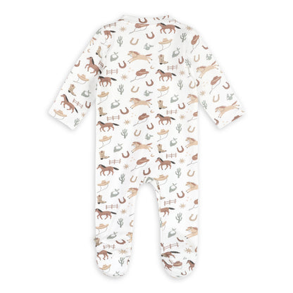 Howdy Horse Baby Footie (Organic Jersey)
