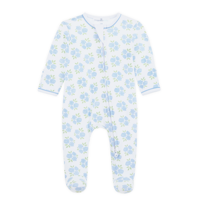 Magnolia Baby Dreamy Hydrangeas Print Zip Footie