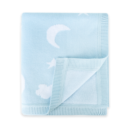 Moon & Stars Dream Organic Baby Jacquard Knit Blanket