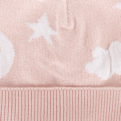 Moon & Stars Dream Knit Round Baby Beanie (Organic Cotton)